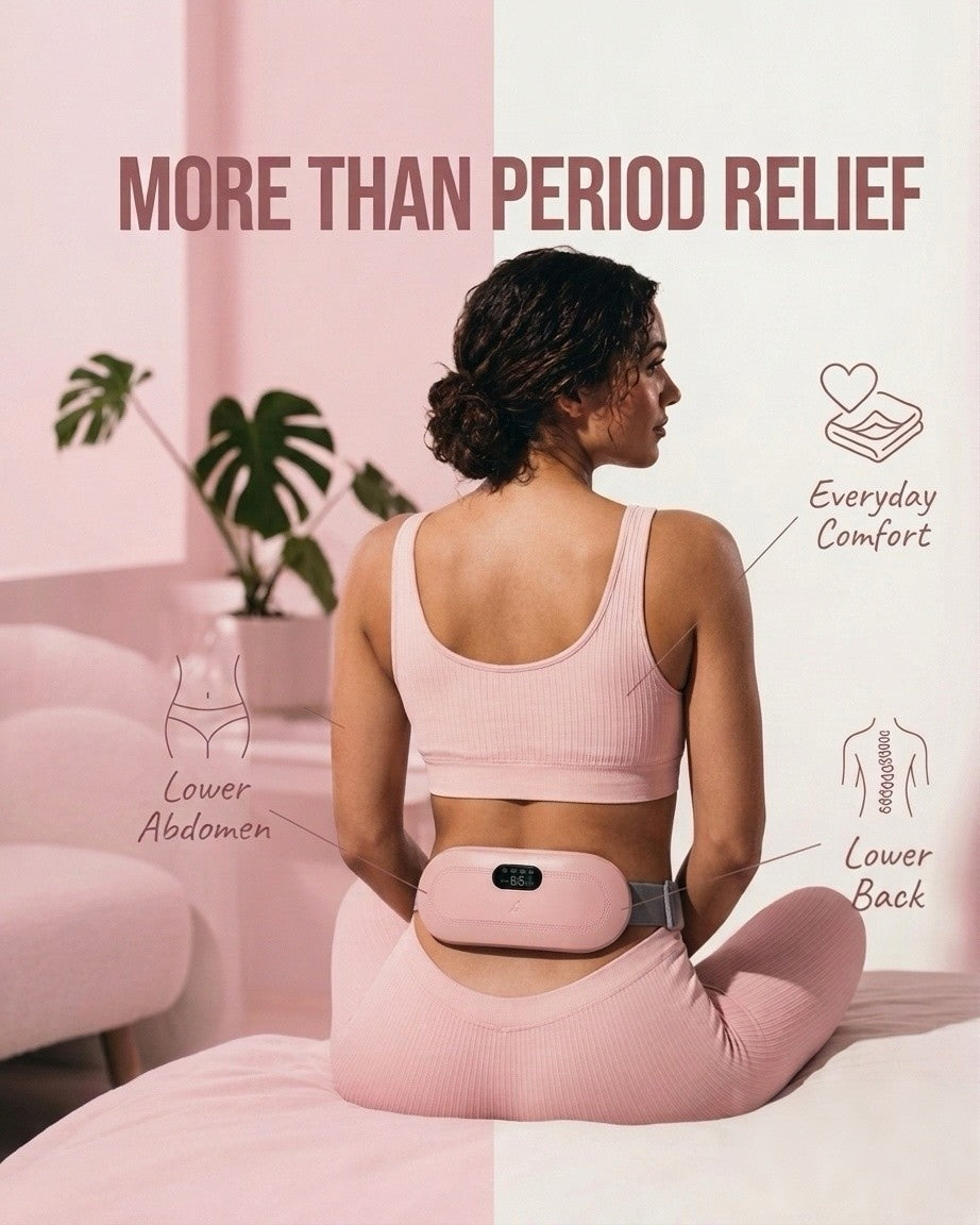 Women's Electric Heating and Vibration Warming Belt for Menstrual Period Massage and Uterus protecting Function Home-use