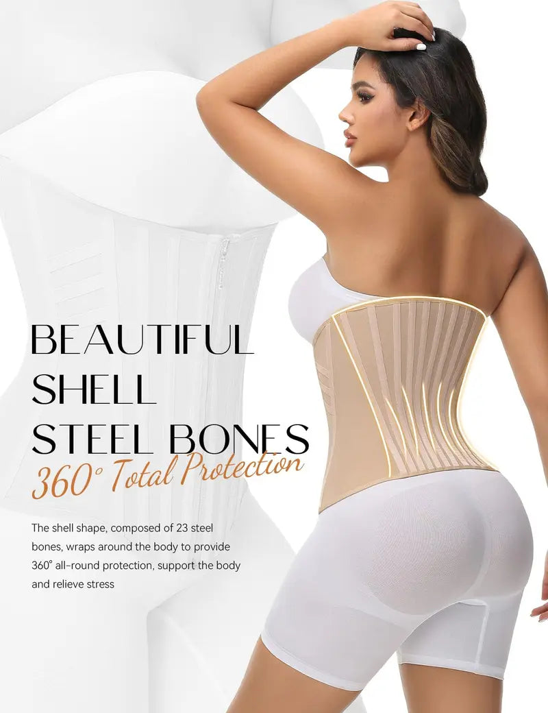 Mesh Waist Shaper with Inner Hooks