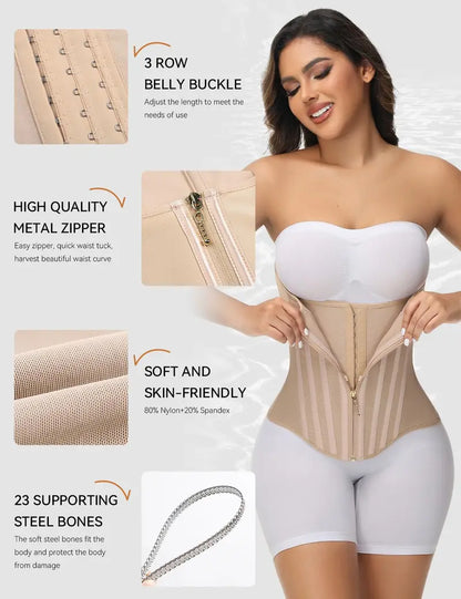 Mesh Waist Shaper with Inner Hooks